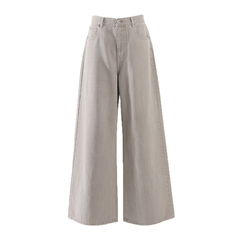 Straight Leg Wide-Leg Denim Pants for Women and Men Loose Fit